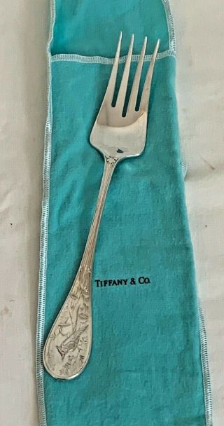 Rare Tiffany & Co Audubon Sterling Silver Cold Meat Fork - 9 Inches