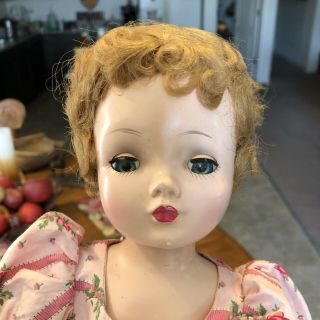 Vintage Cissy Doll Madame Alexander 1950s With Slip And Dress