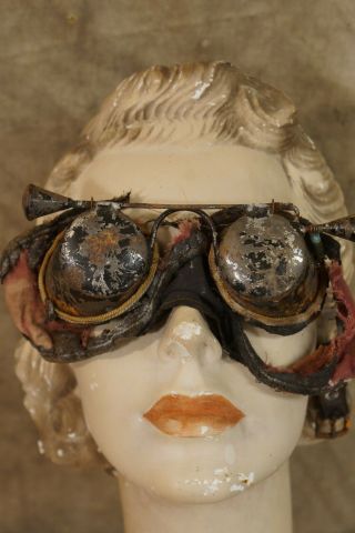 Antique Foundry Pouring Safety Goggles Very Old Very Fragile History