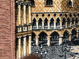 Vintage Velvet Wall Tapestry Fringe Mid / Middle Eastern MOSQUE 19”x 38” 3