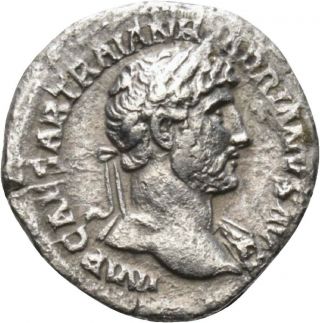 Dionysos Hadrianus Ar - Denar Rom Pax Mw 2038