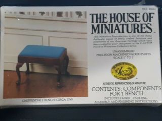 Vintage X - Acto The House Of Miniatures Chippendale Bench/circa 1760 Kit 40031