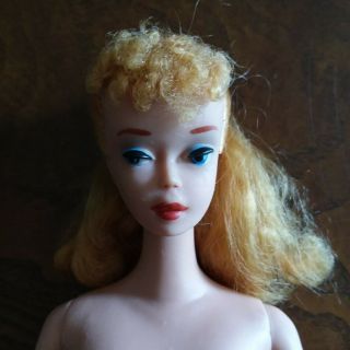 Vintage Mattel 1960 Barbie Blonde Ponytail 4 Tm Body
