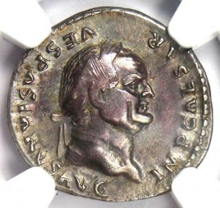 Ancient Roman Vespasian Ar Denarius Silver Coin 69 - 79 Ad - Certified Ngc Vf