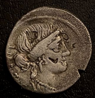 Brutus 54bc Ancient Roman Silver Denarius Lictors 19mm 3.  43g