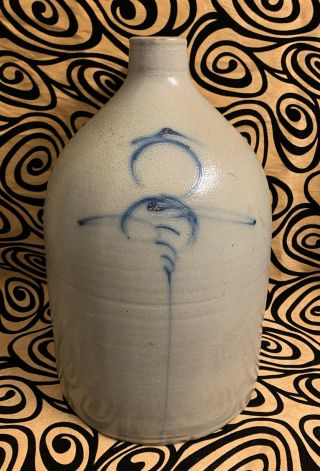 Antique 5 Gallon Salt Glaze Stoneware Cobalt Bee Sting Jug