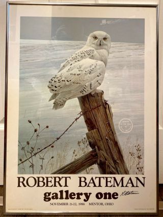 Vintage Robert Bateman Signed “ready For The Hunt” Gallery Framed Limited Editio
