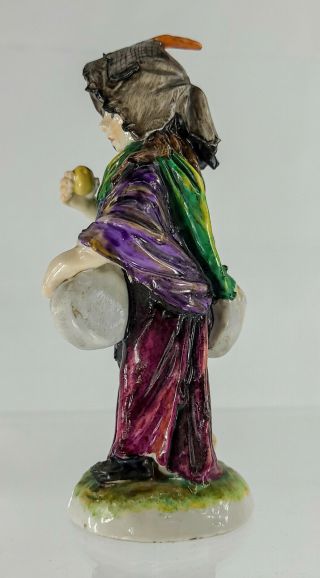 Antique Naples Capodimonte Italian Porcelain Figure of Beggar Boy Pauper Signed 4