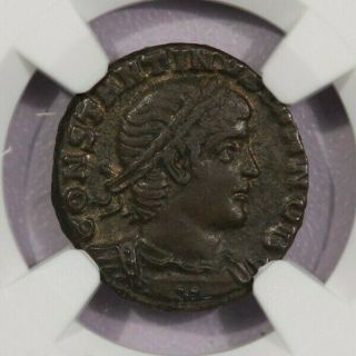 337 - 340 Ad Roman Empire Ae3/4 Bi Nummus Constantine Ii Ngc Xf B - 5