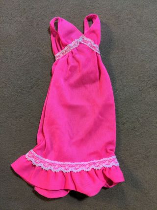 1976 Best Buy Barbie Doll Outfit 9157 Pink Night Gown Dress Fashion