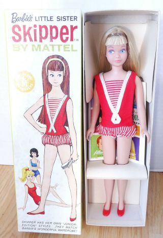 Gorgeous Mib Vintage Blonde Straight Leg Skipper Doll