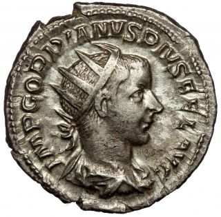 Roman Silver Coin Antoninianus - Gordian Iii Standing (ric 93) 4,  08g 22mm Choice