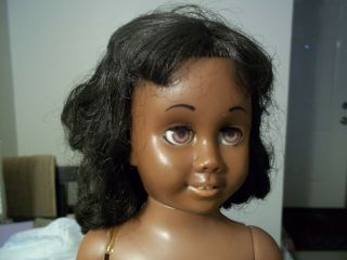 Vintage Black Chatty Cathy Doll Rare African American Broken Body