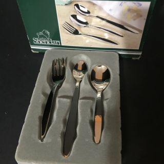 Sheridan Silverplated 3 Piece Baby Feeding Set (2 Spoons 1 Fork)