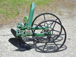 Vintage Antique Planet Jr 2 - Wheel Garden Hand Push Cultivator Weed Sweep Plow