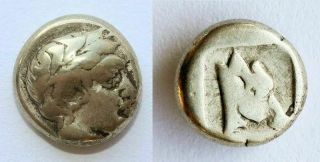 Sc Rare Greece,  Lesbos Mytilini Gold Silver Electrum 1/6 Stater (hekte)