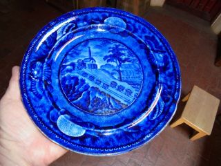 Antique Staffordshire Historical Plate Baltimore & Ohio Incline Railroad By Wood