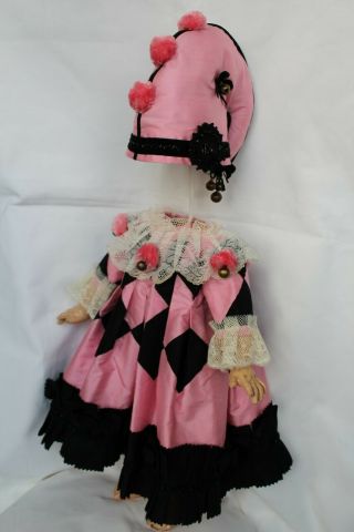 Silk Dress  Harlequin  For Antique Baby Doll 20 ".