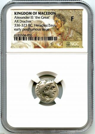 Ancient Greece,  Alexander The Great Silver Drachm,  Ngc Fine,  Coin