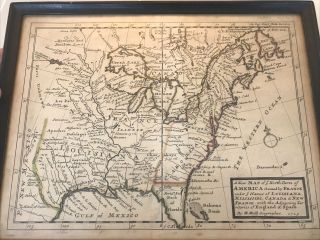 Herman Moll Map 1729 A Map Of North Parts Of America Louisiana,  Canada Rare