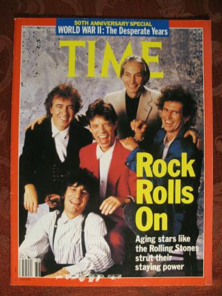 Time September 4 1989 Sept 9/4/89 Rock The Rolling Stones Wwii