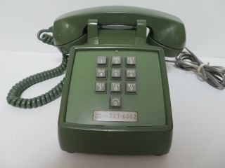 Antique Western Electric 1500 Telephone 10 Button Touch Tone Rare Green