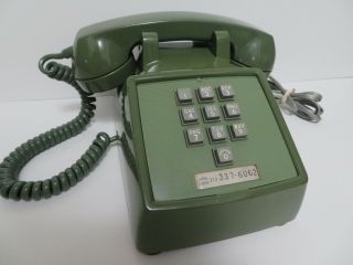 Antique Western Electric 1500 telephone 10 button touch tone rare Green 2