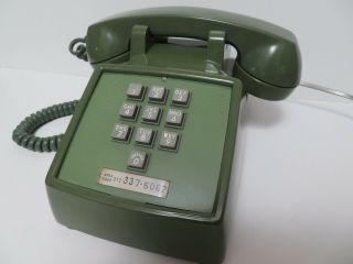 Antique Western Electric 1500 telephone 10 button touch tone rare Green 3