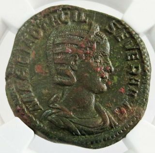 244 - 249 Ad Roman Empire Otacilia Severa Ae Sestertius Coin Ngc Extremely Fine
