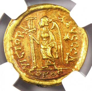 Eastern Roman Leo I AV Solidus Gold Coin 457 - 474 AD - Certified NGC XF (EF) 4