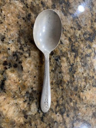 National Margaret Rose Sterling Silver Straight Handled Baby Spoon