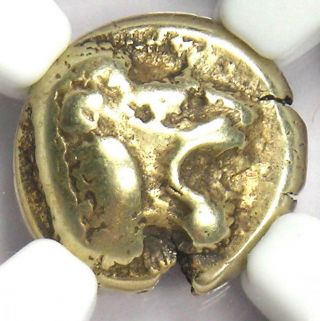Ancient Greek Lesbos Mytilene El Hecte Lion Hekte Coin 521 - 478 Bc - Ngc Fine