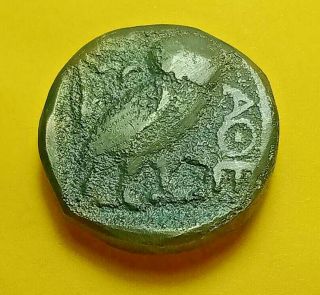 Ancient Greek Athens Attica Owl Bronze Ar Tetradrachm Coin 14,  5 G