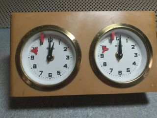 Bhb Chess Clock Made In West Germany.  Antique Vintage Timer.  Both Sides Work