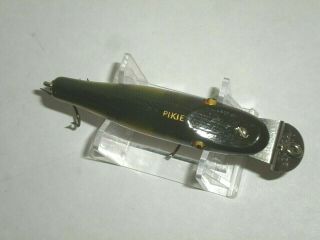 Vintage Creek Chub Baby Pikie - Glass Eyed Fishing Lure - Perch Scale Color 3
