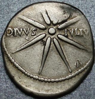 19 - 18 Bc Rome Silver Comet Of Caesar Denarius Of Augustus 1st Emperor 12 Caesars