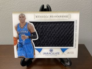 2012 - 13 Immaculate Russell Westbrook All - Star Game Worn Jersey Relic 19/75