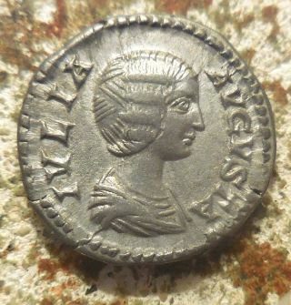 Vf,  Julia Domna,  Wife Of Septimius Severus Silver Denarius Ca.  196 - 211 Ad.