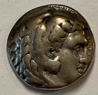 “ancient Greece Alexander The Great (336 - 323) Zeus W/eagle” Silver Tetradrachm