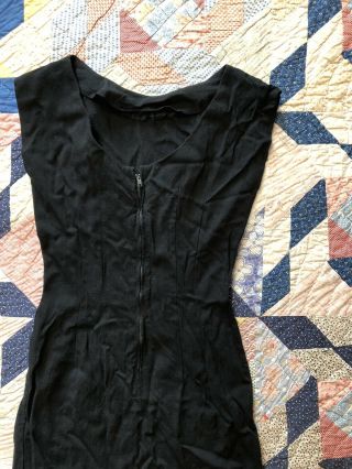 Vintage 40’s 50’s Black Bow Dress Party Cocktail Formal Funeral Small Rockabilly