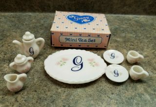 Ginny Doll Tea Set; Porcelain; In Box; 1989