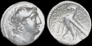 Seleucid Kingdom Antiochos Vii Euergetes Ar Tetradrachm.  Tyre.  Eagle.  131 Bc,  Unc