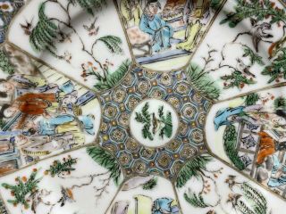 Antique Chinese Famille Verte Mandarin Export Porcelain 9.  5” Plate Guangxu Qing 6