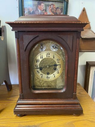 Antique Junghans German Westminster Mantle Clock Gossard Jeweler No Key
