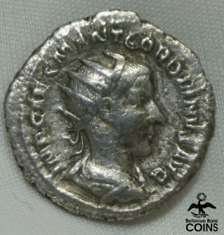 Circa 238 - 240 Ancient Rome,  Italy Antoninianus Silver Coin Gordian Iii/aequitas