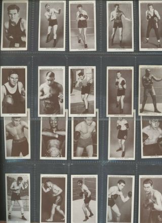 1938 Churchman Boxing Personalities 50 Card Complete Set Joe Louis Jack Johnson