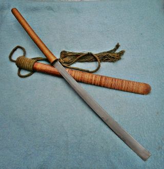 Antique Thai Shan Dha Daab Sword Asian Knife Burmese Dagger Machete Oriental