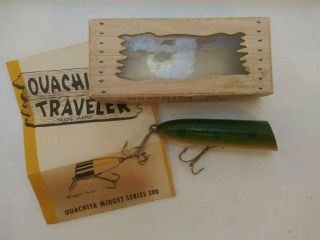 Vintage Ouachita Traveler Lure From Camden,  Ar; Green Scale,