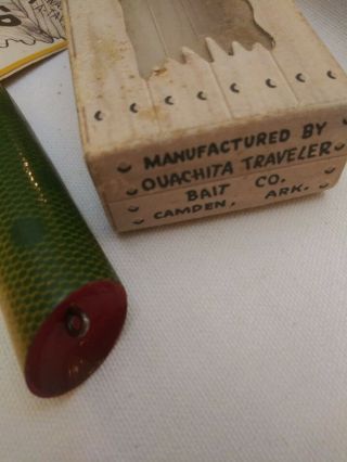 Vintage Ouachita Traveler lure from Camden,  AR; Green Scale, 3