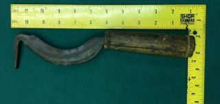 Antique Vintage Curved Draw Knife; Hand forged Orchard Keeper ' s Grafting Froe? 2
